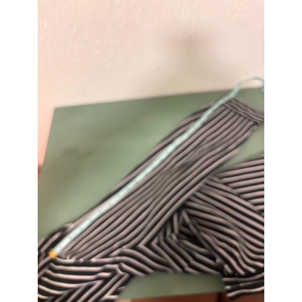 Notations Woman Black White Striped Roll Tab Sleeve Button Down Shirt 1X - Picture 12 of 12